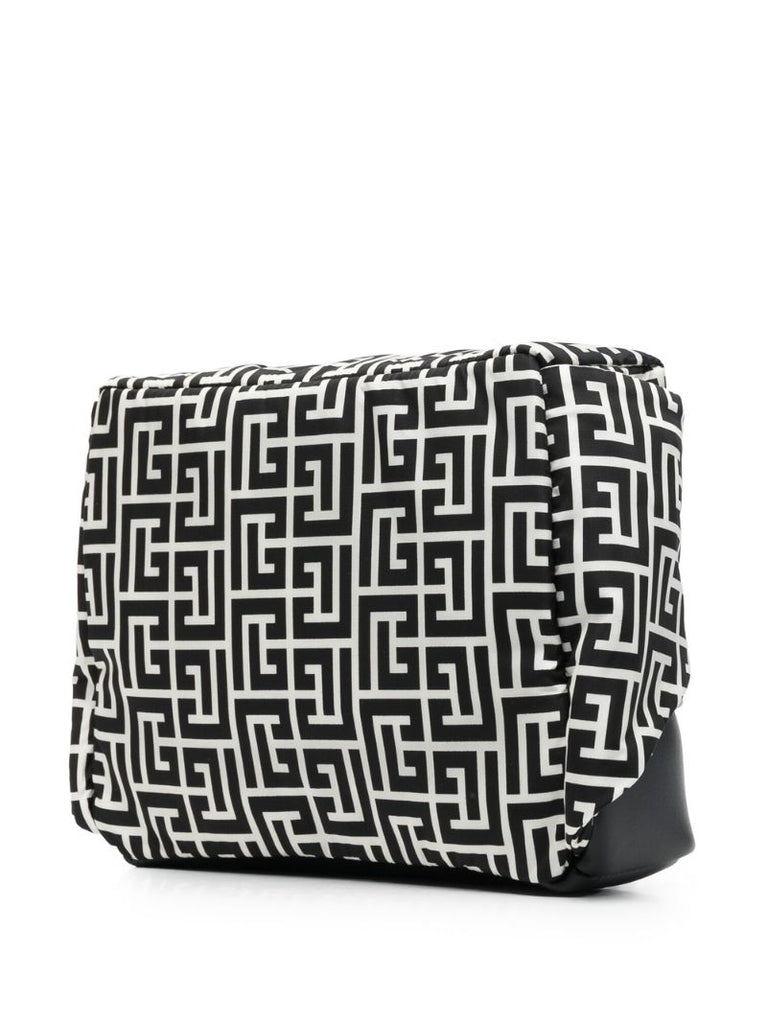 Neutral and Black Monogram Cross Body Bag