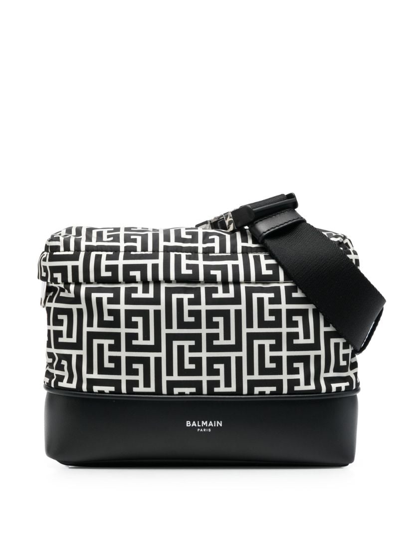 Neutral and Black Monogram Cross Body Bag