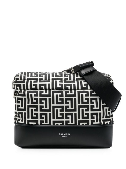 Neutral and Black Monogram Cross Body Bag