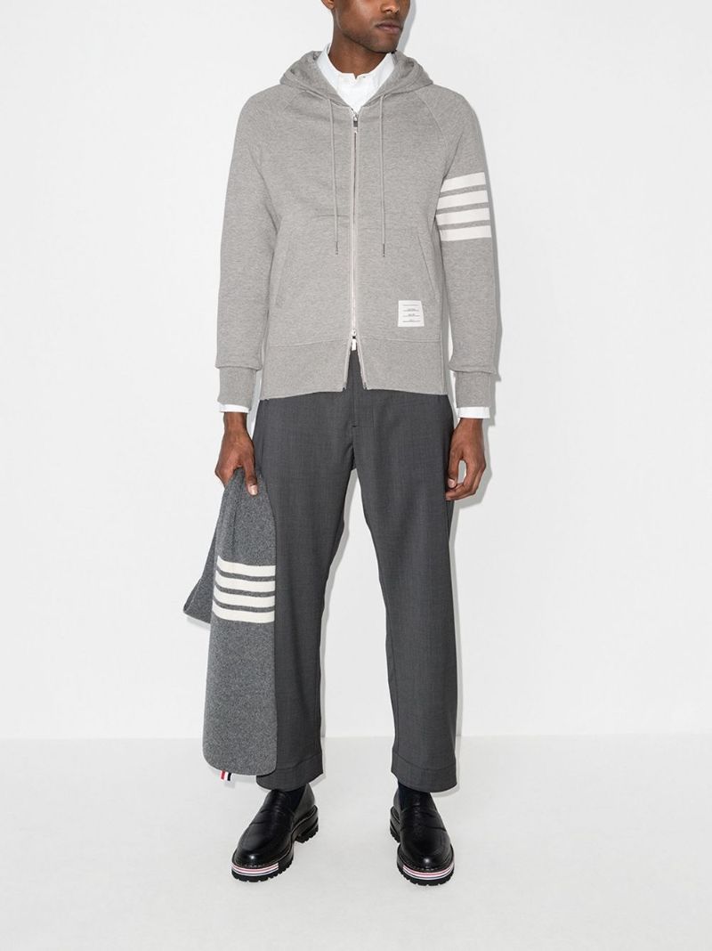 Thom B Zip Hd 4 Strp Gry