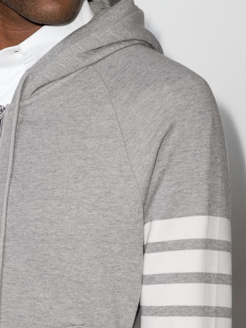Thom B Zip Hd 4 Strp Gry