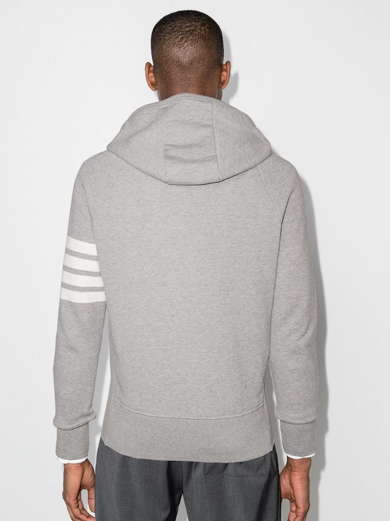Thom B Zip Hd 4 Strp Gry