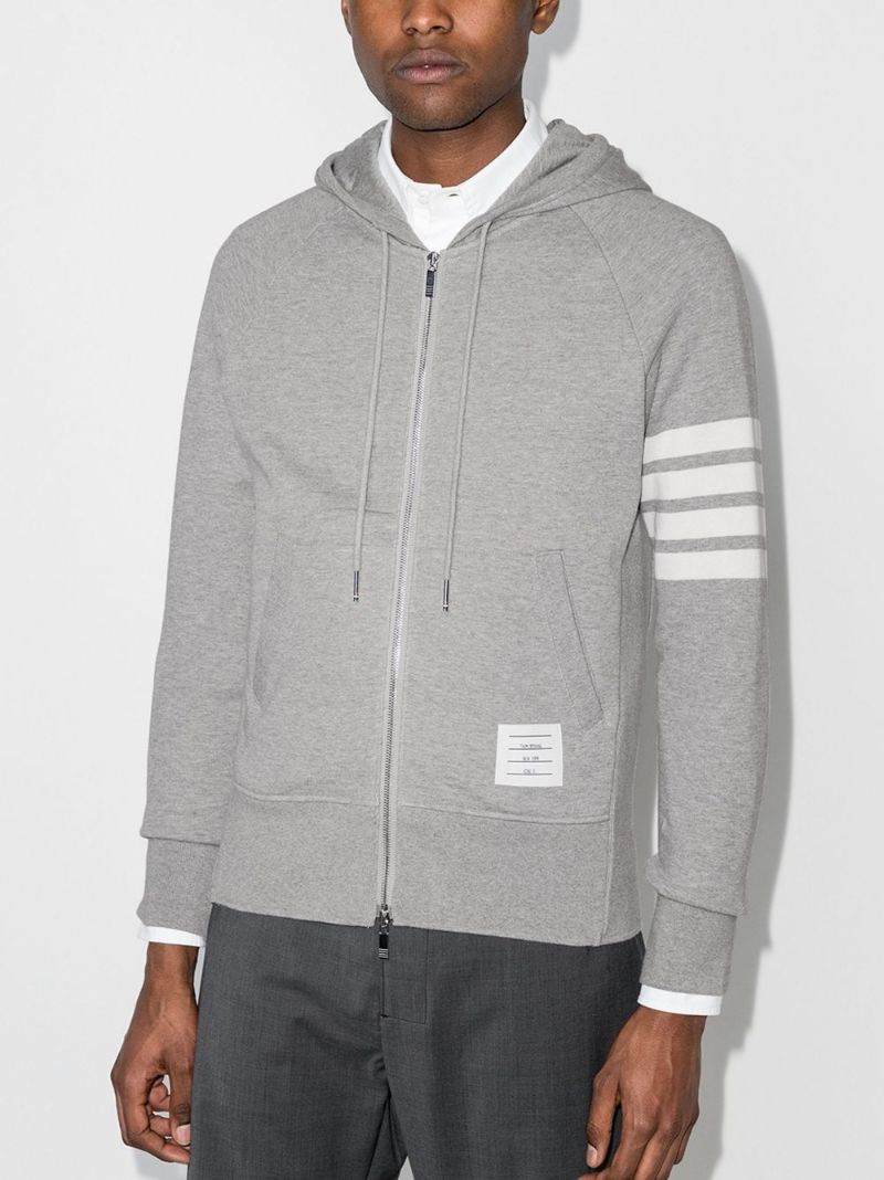 Thom B Zip Hd 4 Strp Gry