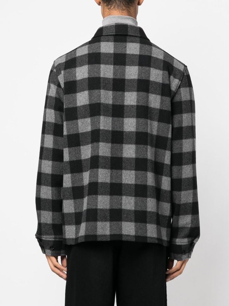 Grey Check Print Jacket