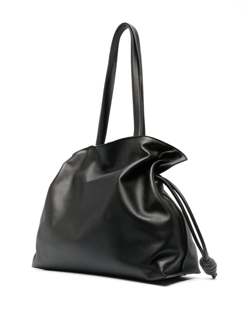 Black Flamenco Leather Shoulder Bag