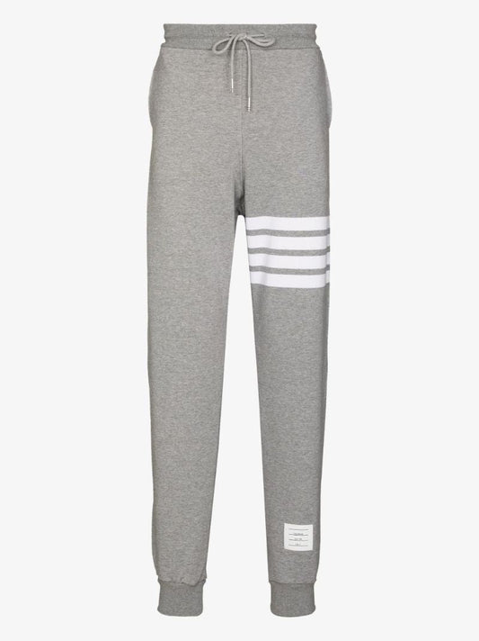 Grey Classic 4-bar Cotton Track Pants