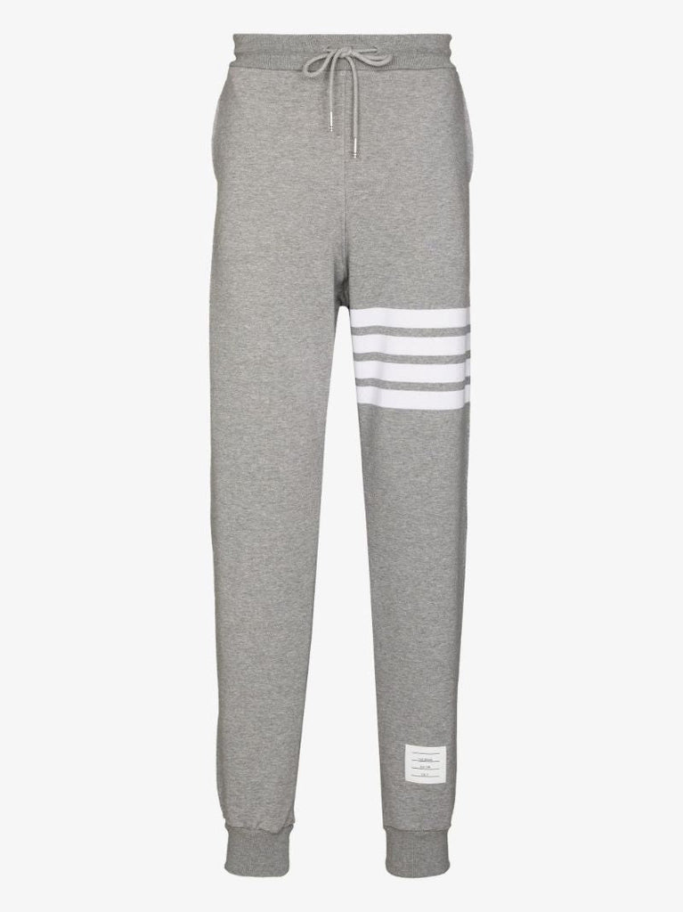 Grey Classic 4-bar Cotton Track Pants
