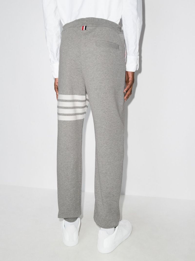 Grey Classic 4-bar Cotton Track Pants