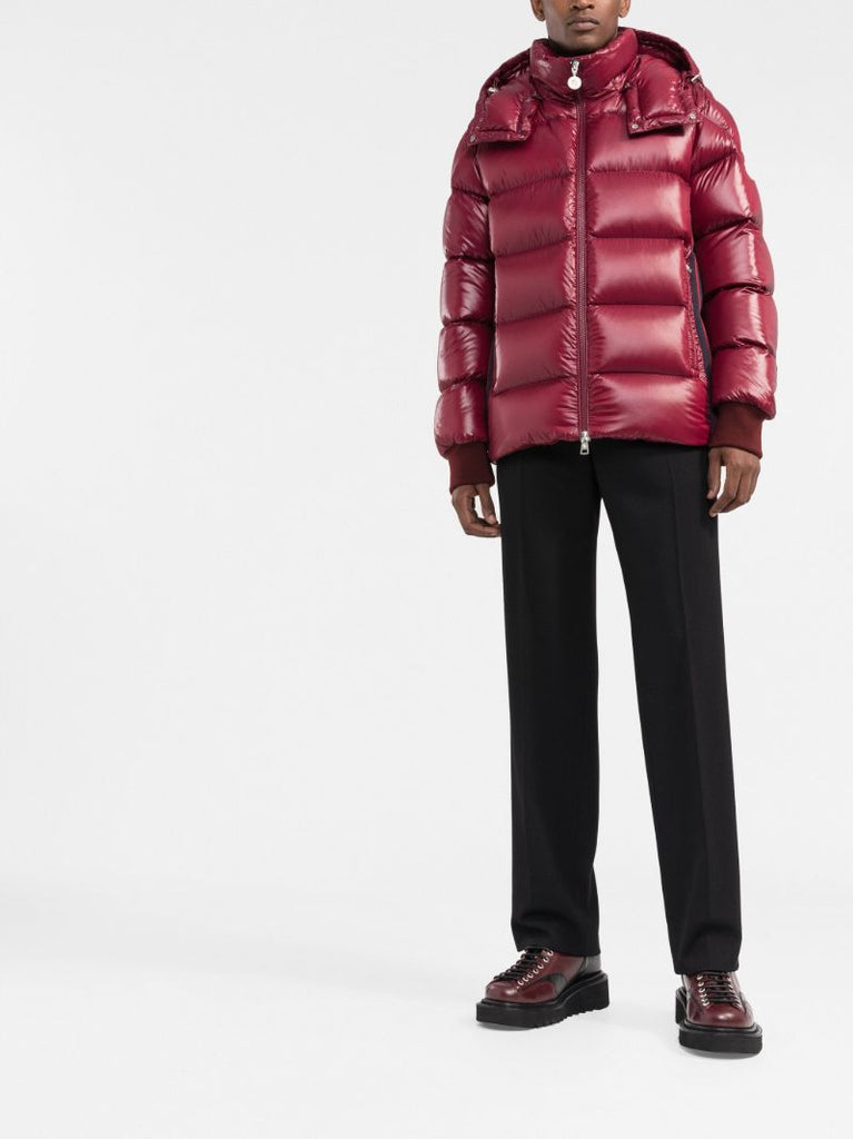 Red Lunetiere Hooded Quilted Jacket