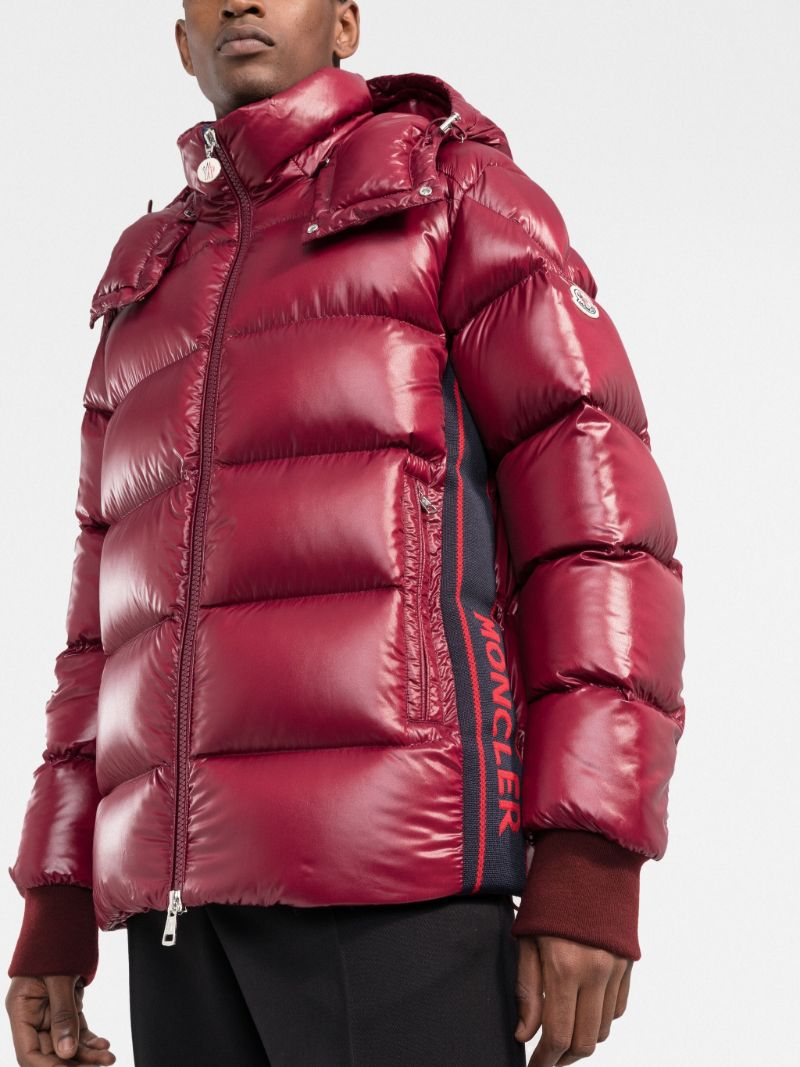 Red Lunetiere Hooded Quilted Jacket