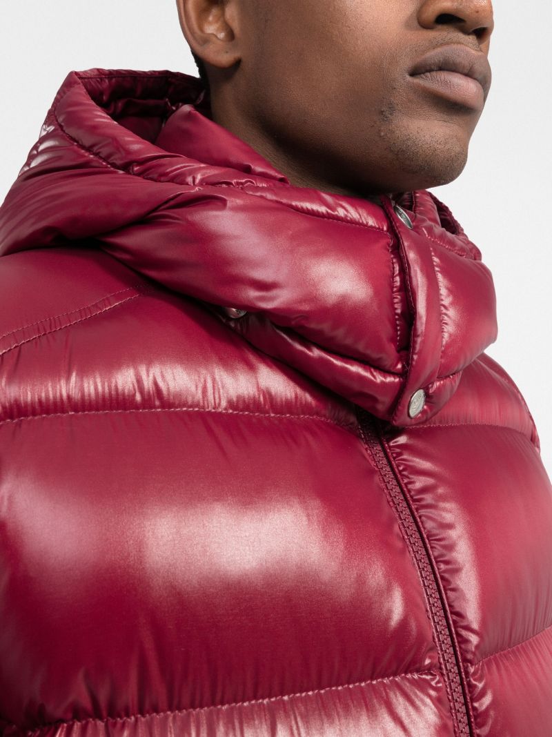 Red Lunetiere Hooded Quilted Jacket