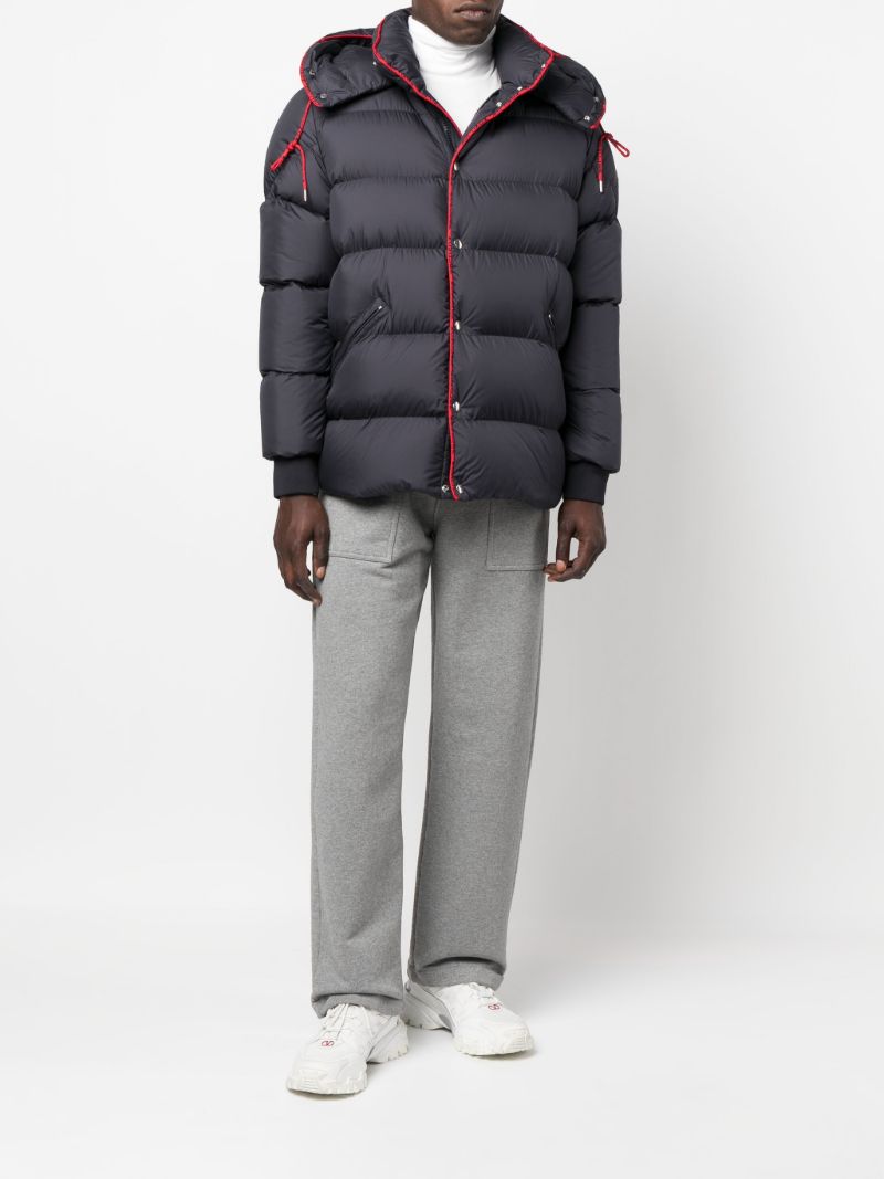 Blue Amarante Hooded Quilted Jacket