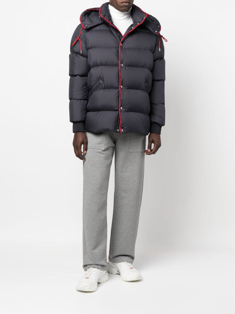 Blue Amarante Hooded Quilted Jacket