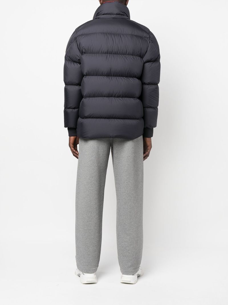 Blue Amarante Hooded Quilted Jacket