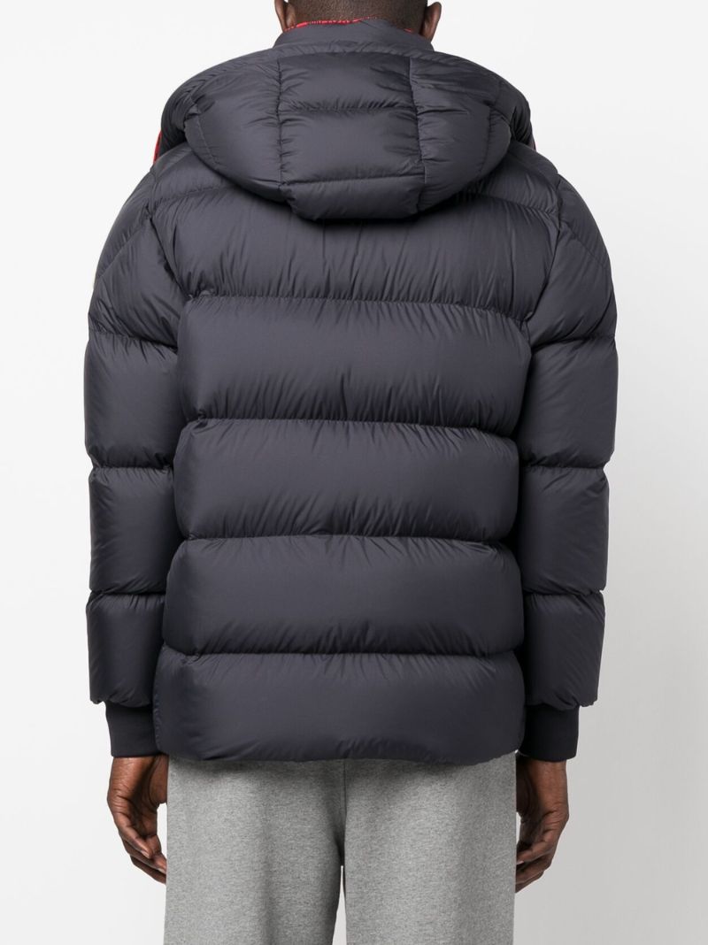 Blue Amarante Hooded Quilted Jacket