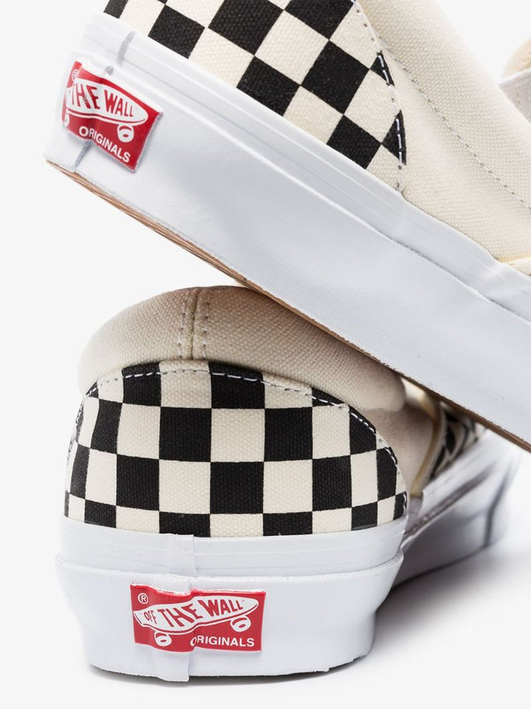 Black and White Ua Og Authentic Lx Checkerboard Slip-on Sneakers