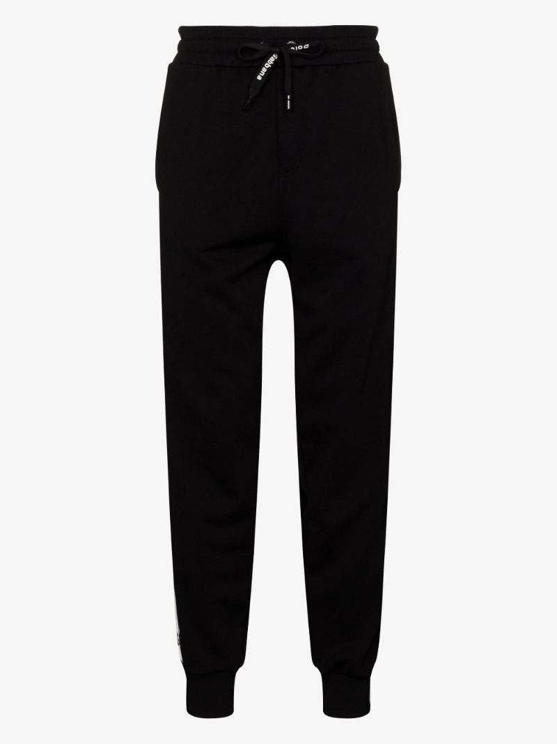 Black Logo Tape Track Pants