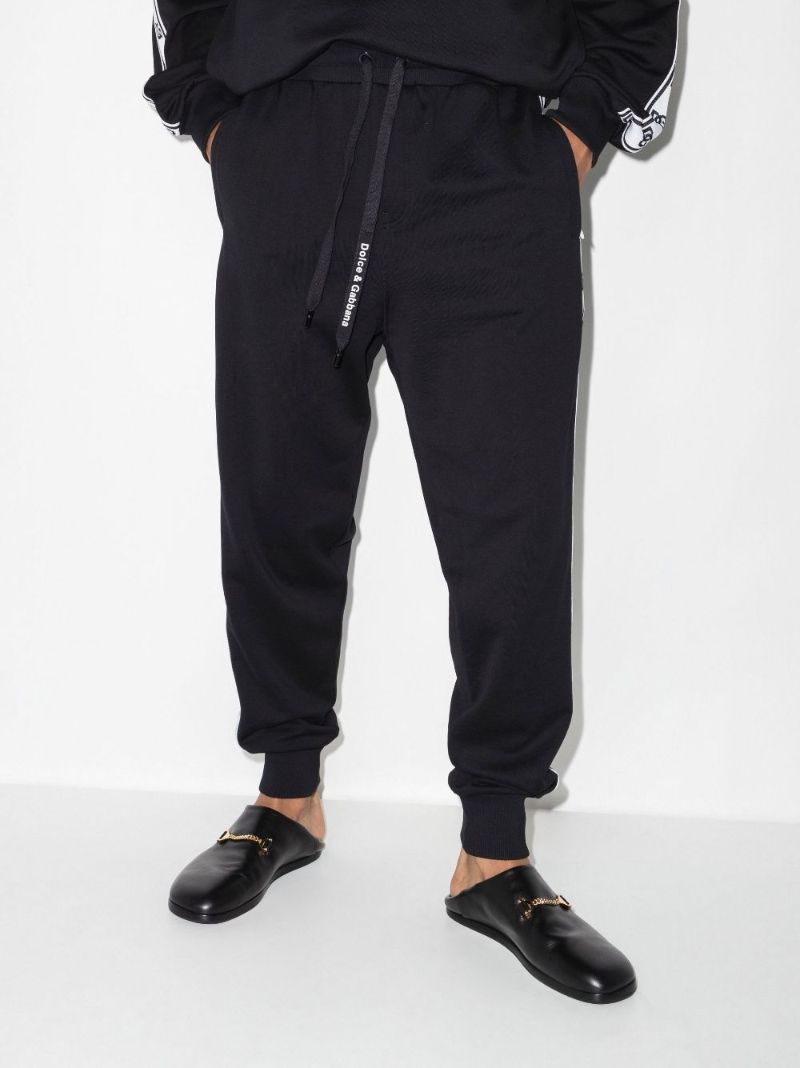 Black Logo Tape Track Pants