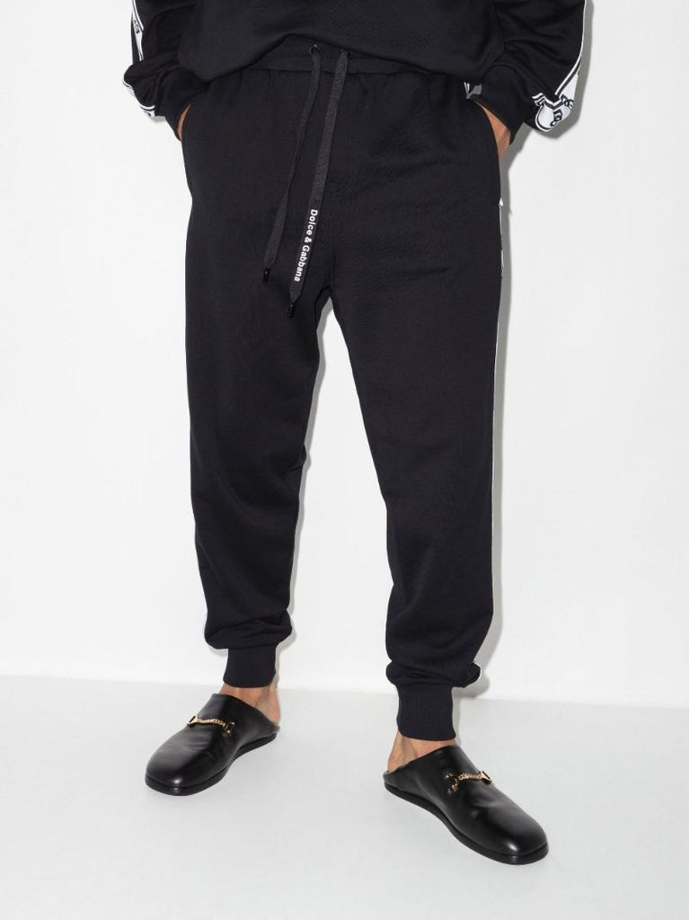 Black Logo Tape Track Pants