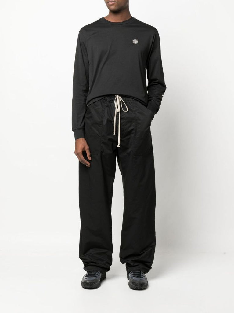 Black Long Sleeve Cotton T-shirt