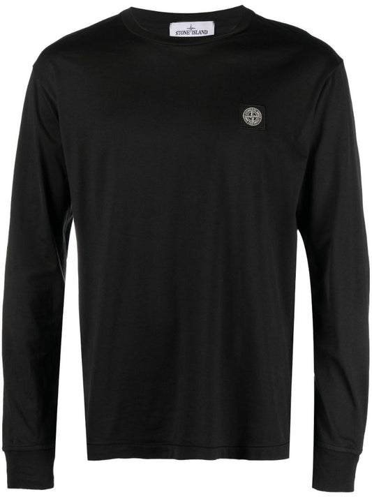 Black Long Sleeve Cotton T-shirt