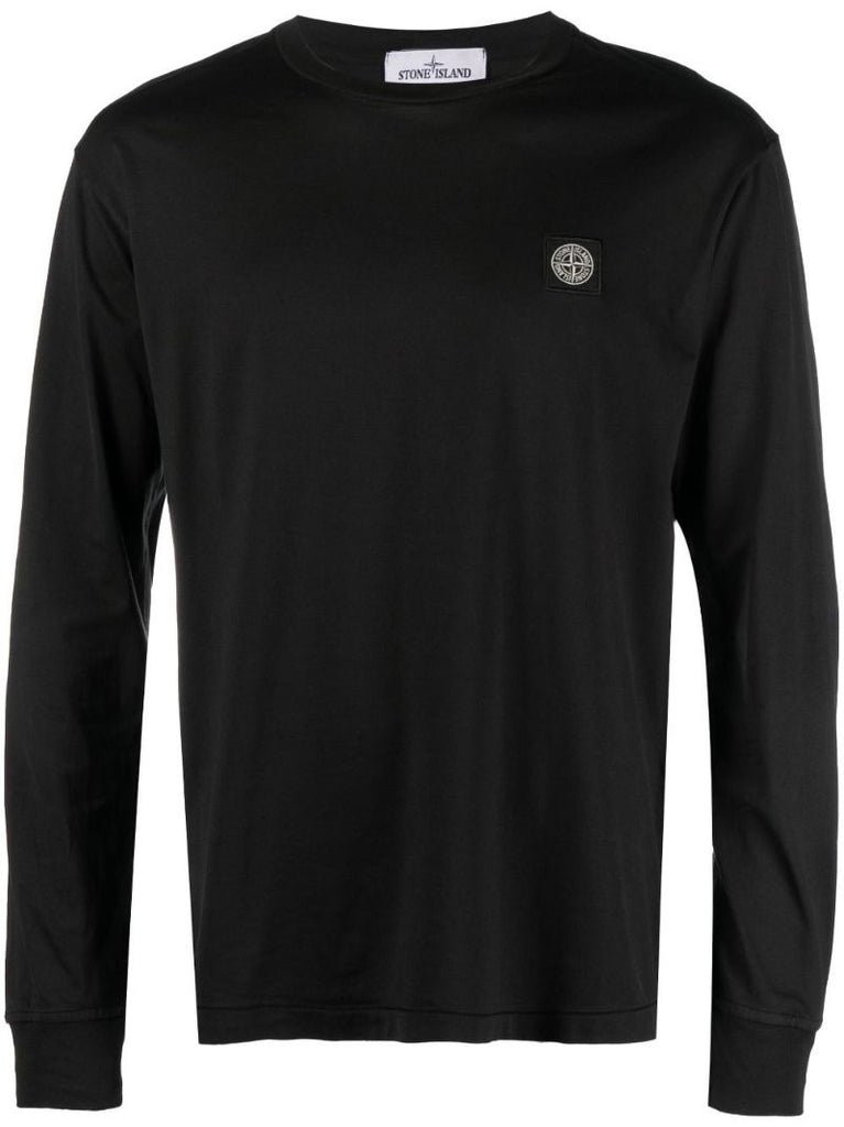 Black Long Sleeve Cotton T-shirt