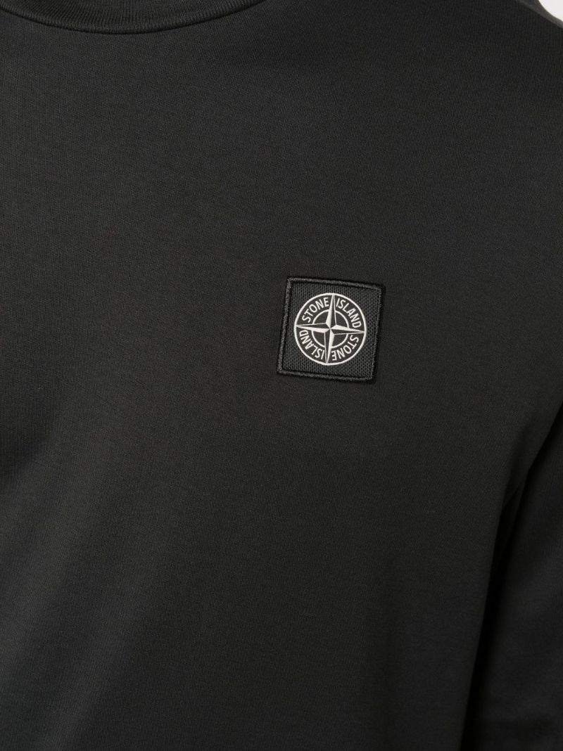 Black Long Sleeve Cotton T-shirt