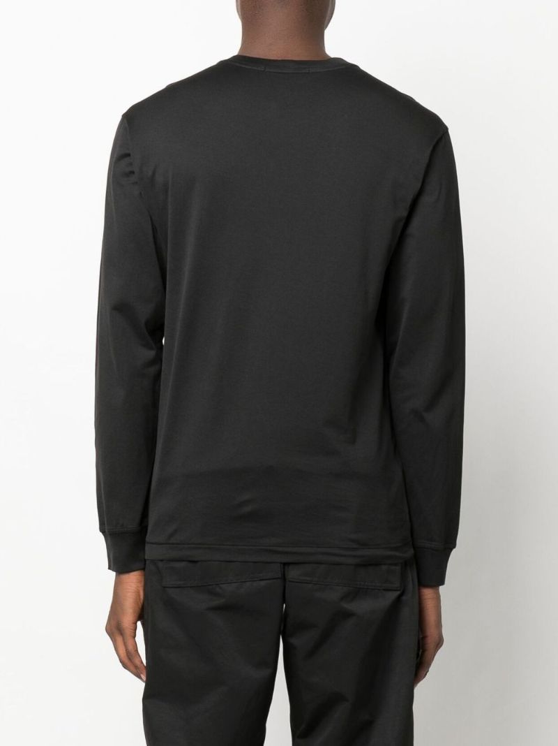 Black Long Sleeve Cotton T-shirt