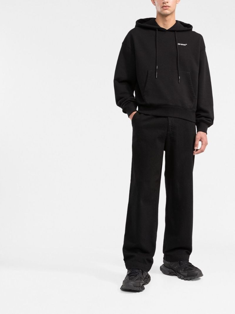 Black Caravaggio Crowning Over Print Hoodie