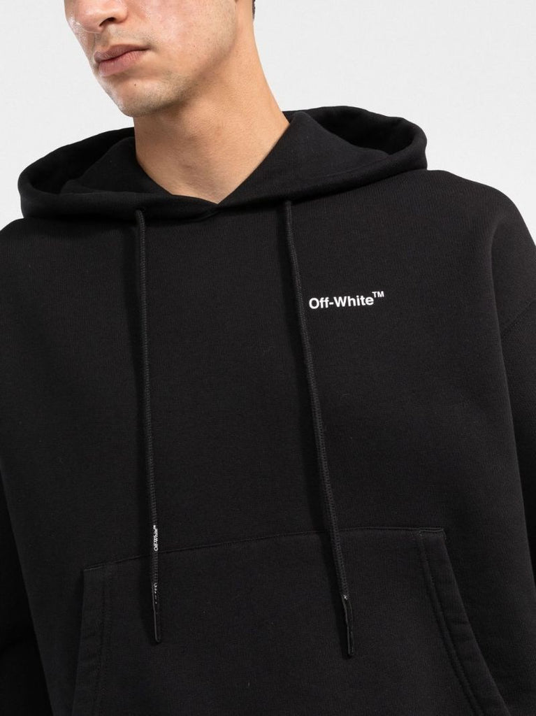Black Caravaggio Crowning Over Print Hoodie