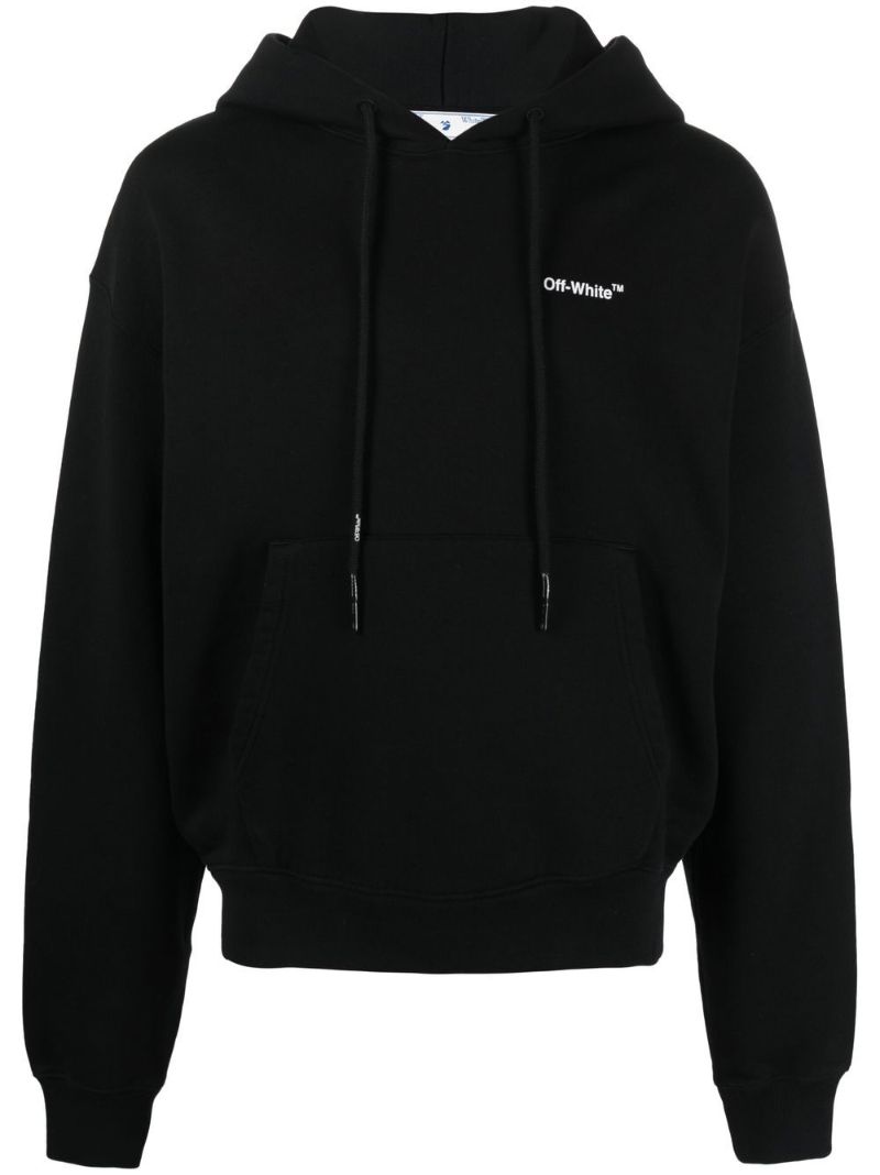 Black Caravaggio Crowning Over Print Hoodie