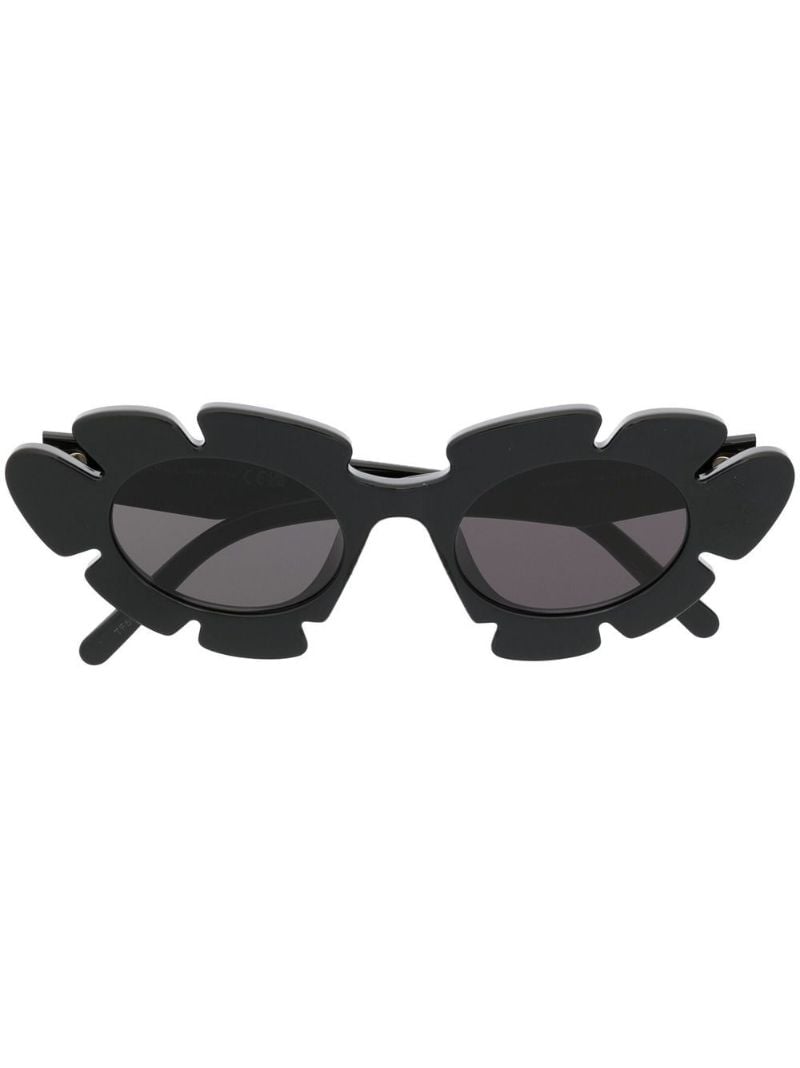 Black Paula's Ibiza Flower Sunglasses