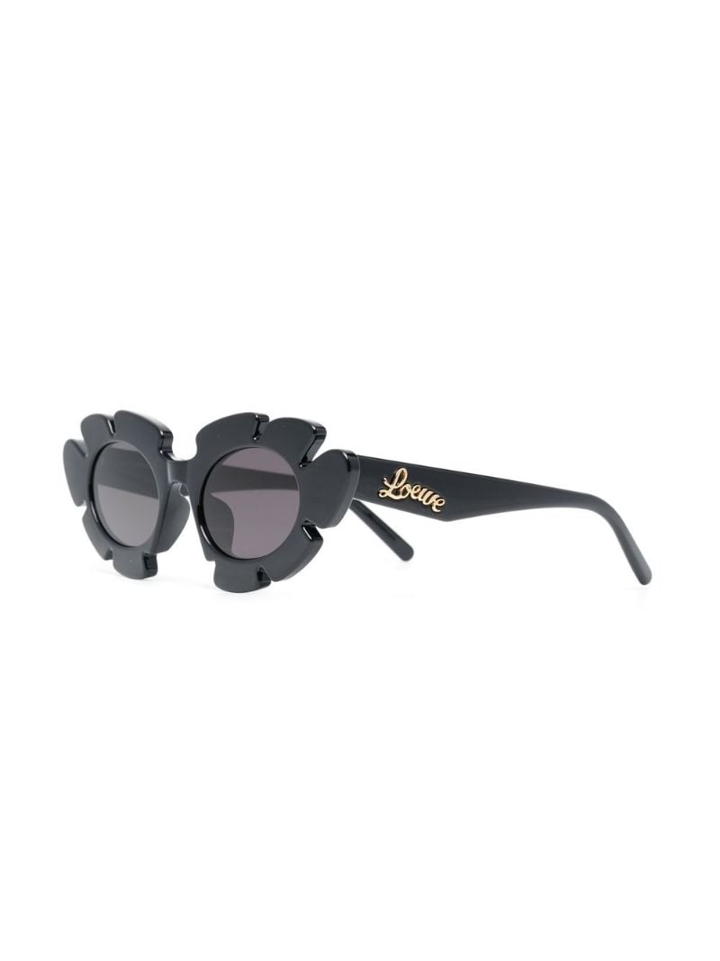 Black Paula's Ibiza Flower Sunglasses