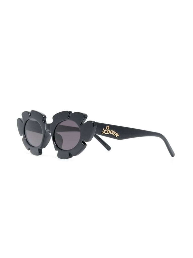 Black Paula's Ibiza Flower Sunglasses