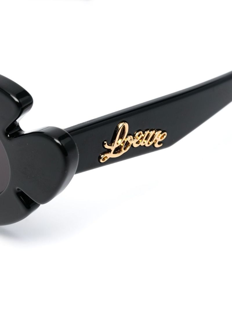 Black Paula's Ibiza Flower Sunglasses