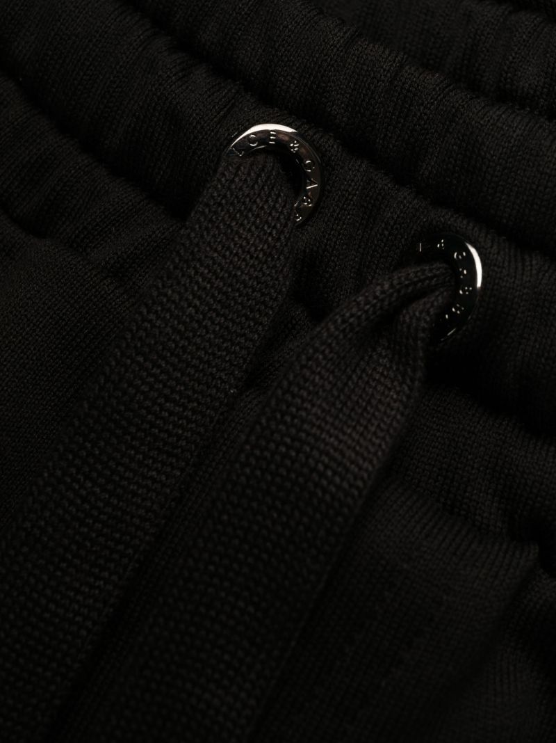Black Logo Cotton Track Pants