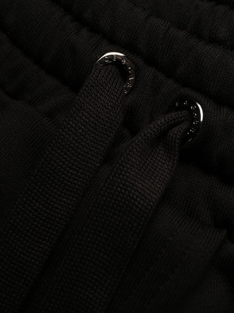 Black Logo Cotton Track Pants