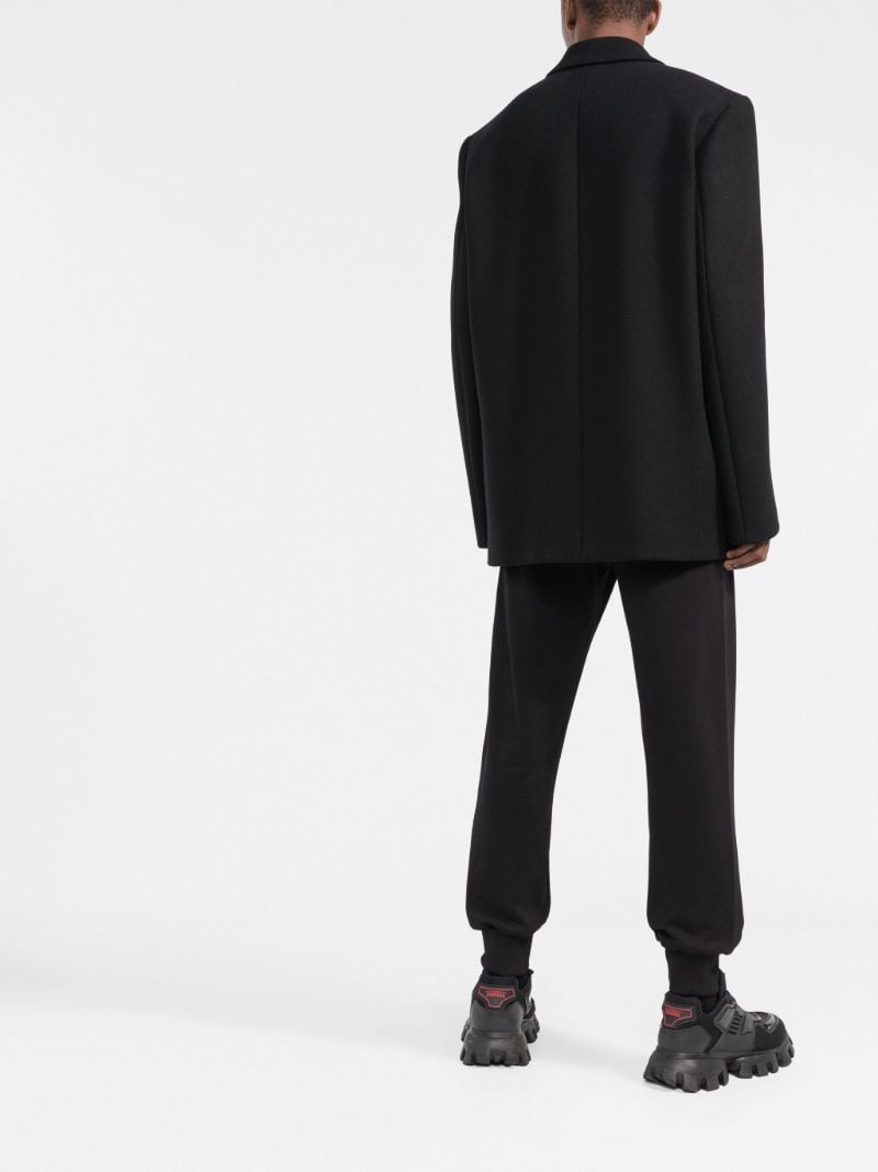 Black Logo Cotton Track Pants