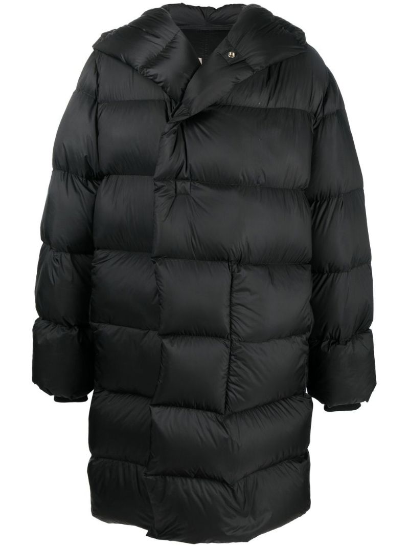 Black Detachable Sleeve Padded Coat