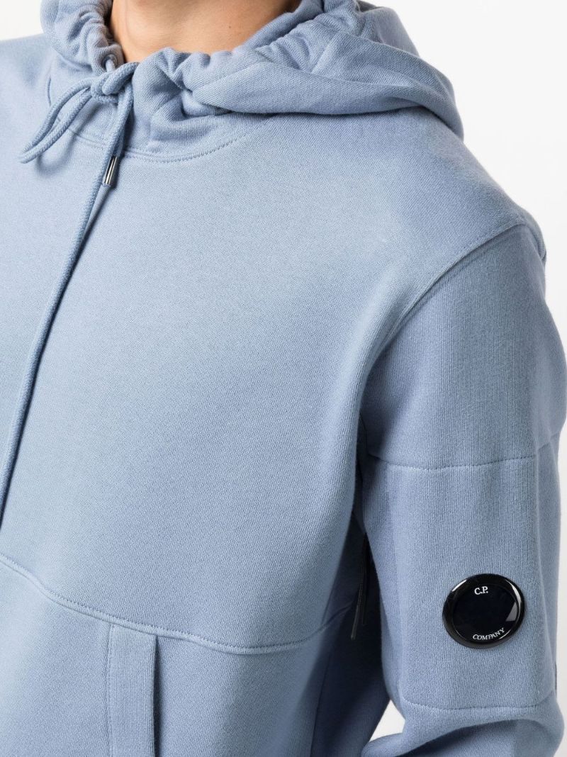 Blue Long Sleeve Cotton Hoodie
