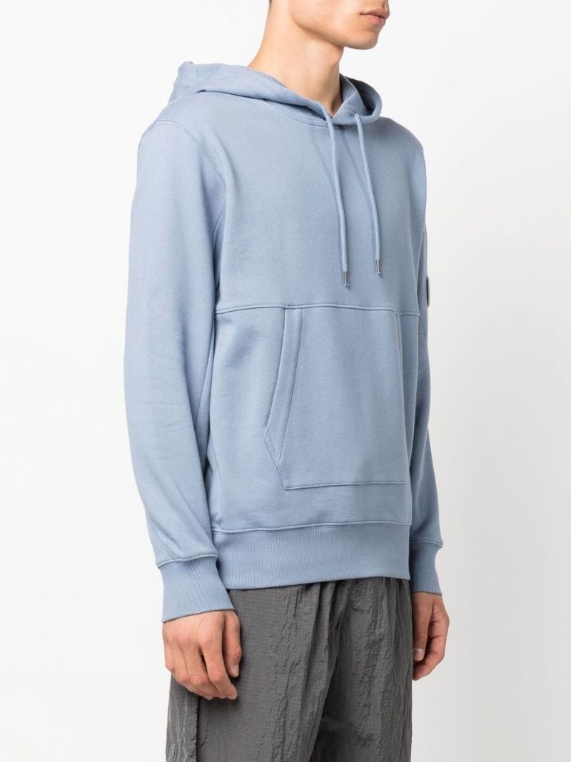 Blue Long Sleeve Cotton Hoodie