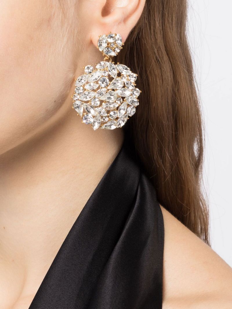 Gold-tone Crystal Drop Earrings