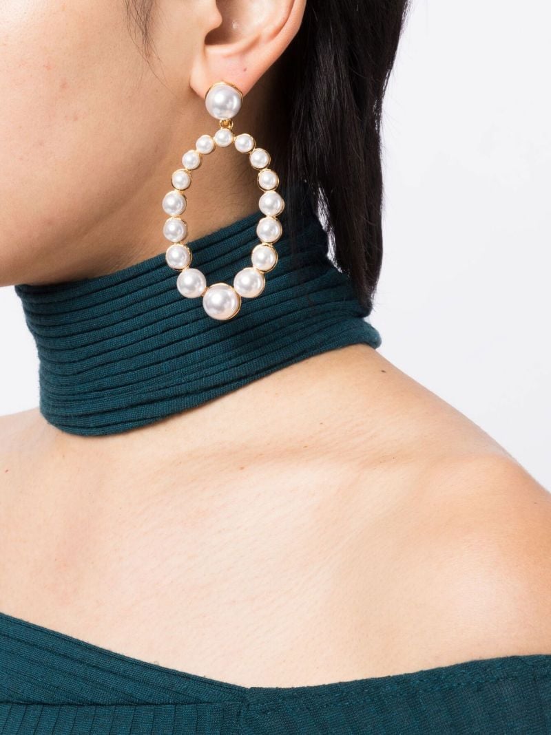 Gold-plated Pearl Drop Earrings