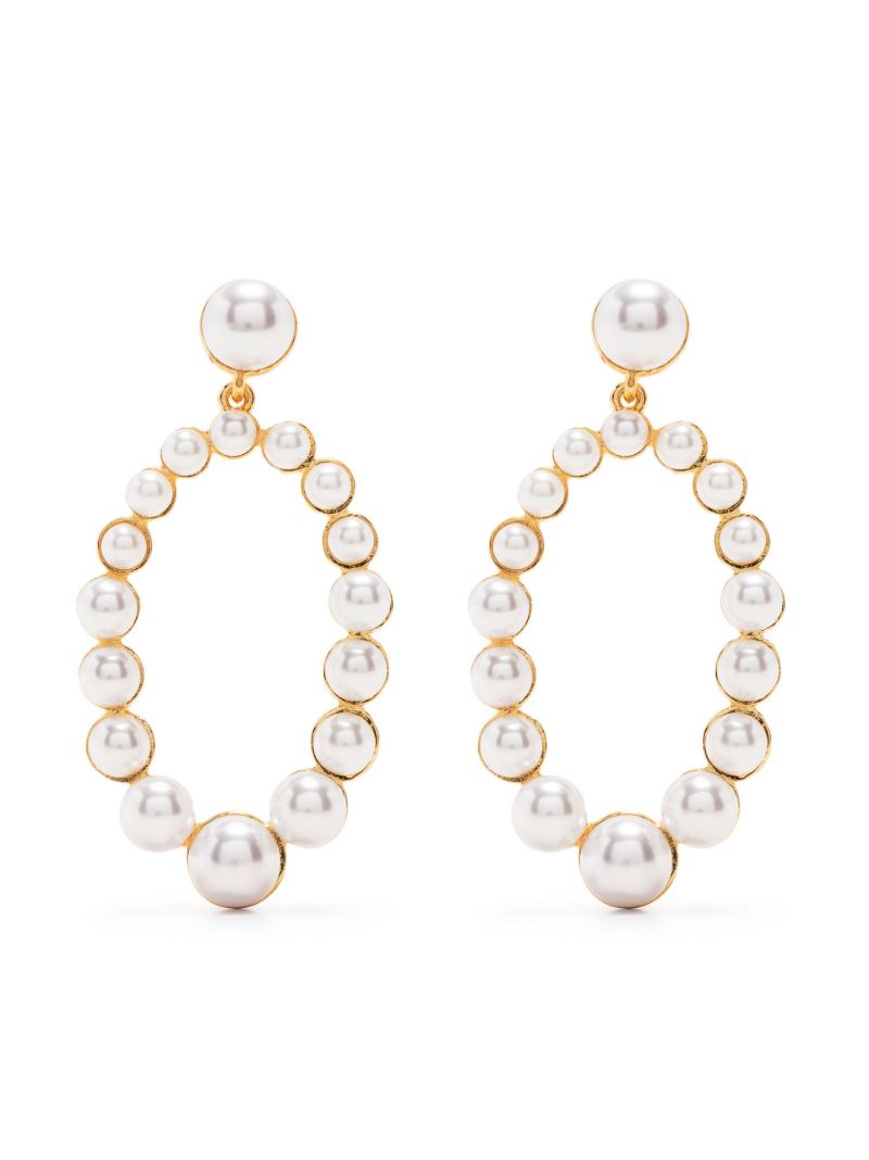 Gold-plated Pearl Drop Earrings