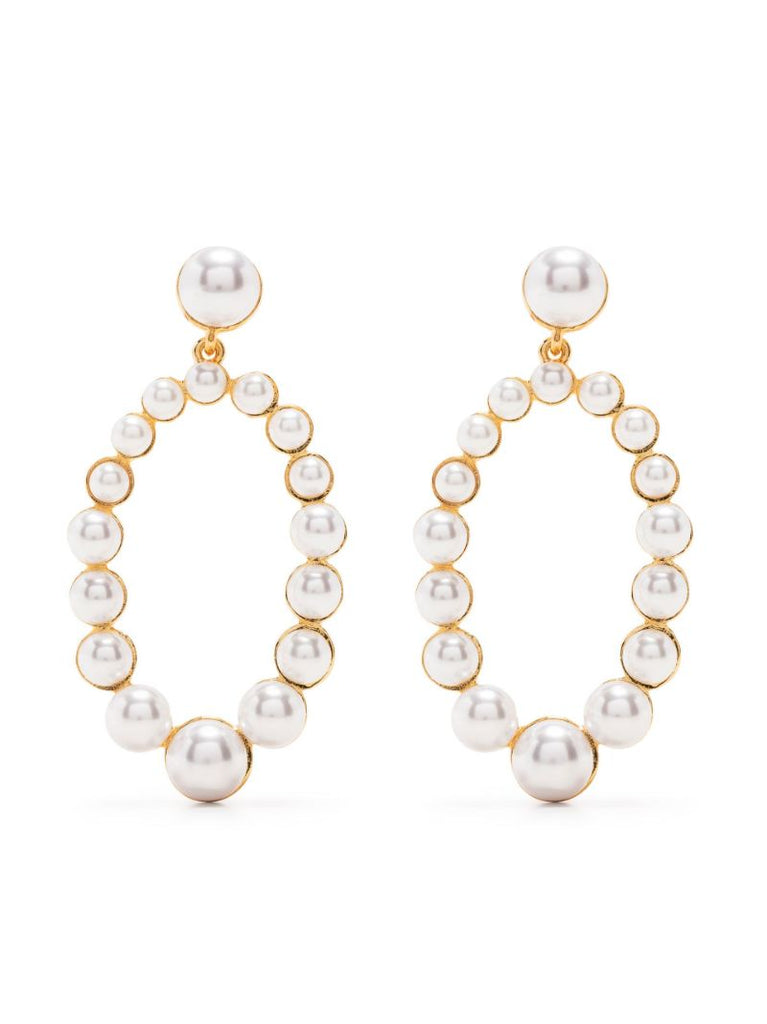 Gold-plated Pearl Drop Earrings