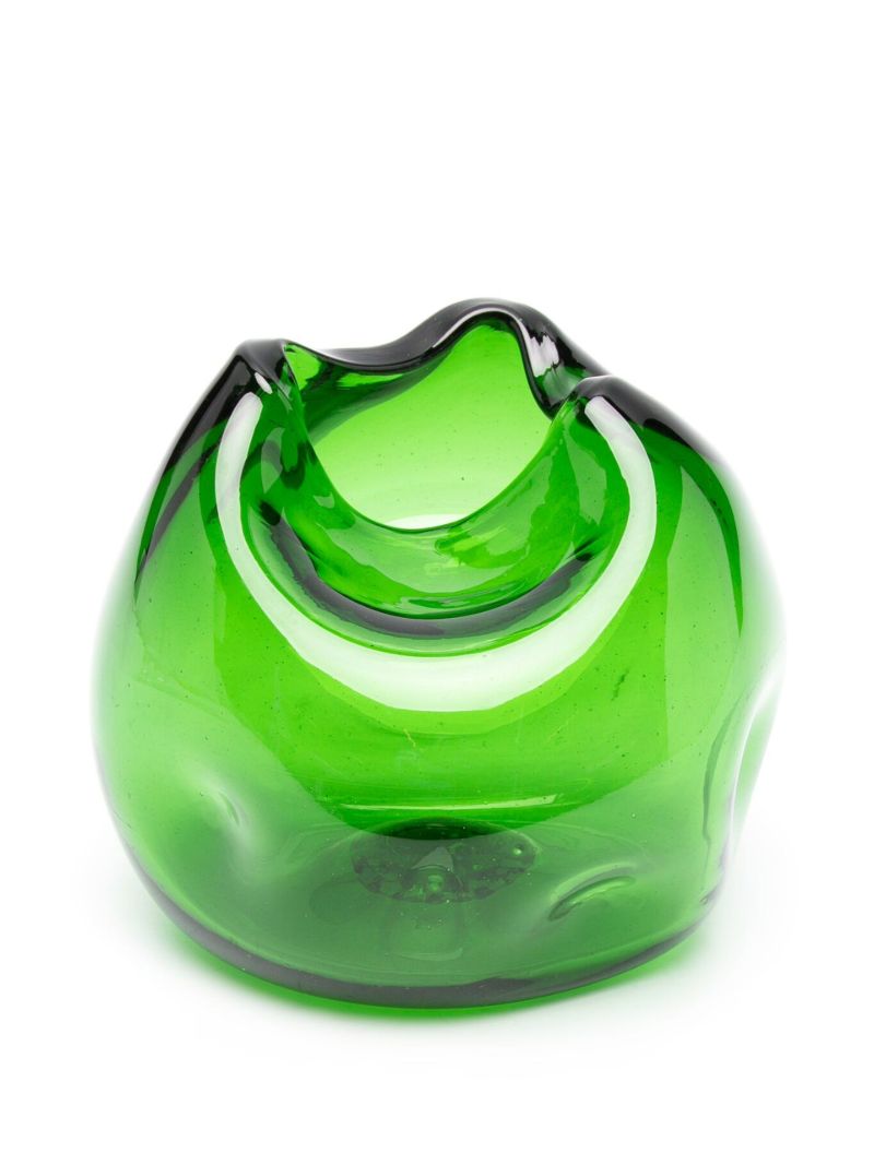 Green the Bubble to End All Bubbles Glass Vase