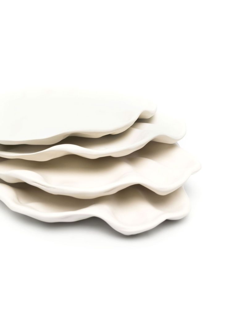 White Object 21 Ceramic Plate Set