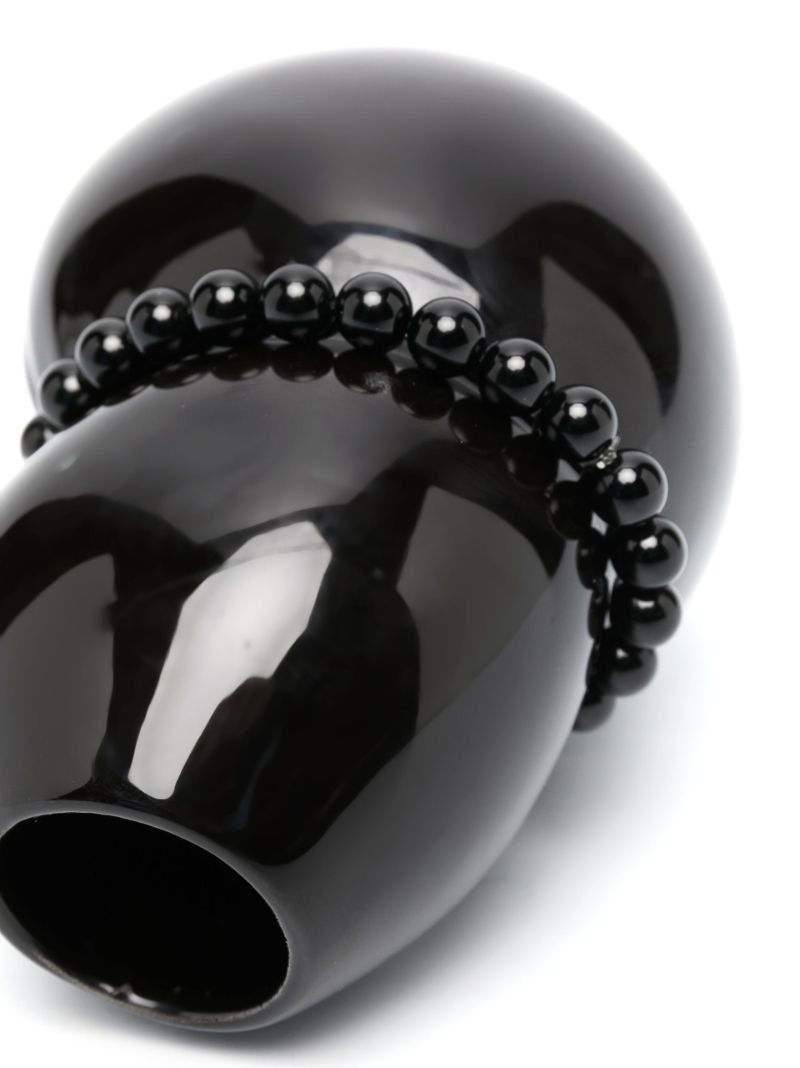 Black Squeezed Onyx Ceramic Vase