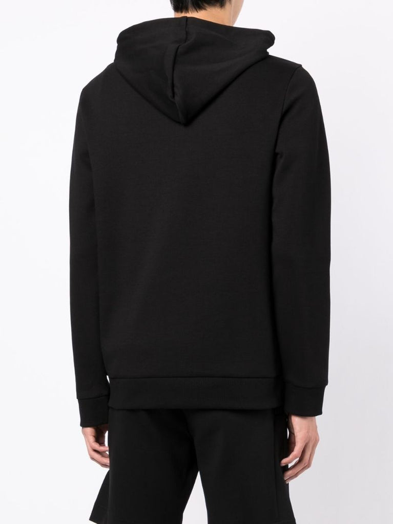 Black Embroidered Logo Hoodie