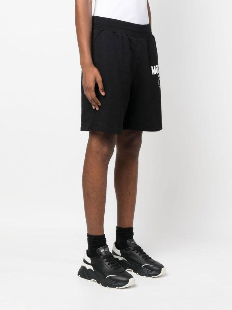 Black Logo-print Organic Cotton Shorts